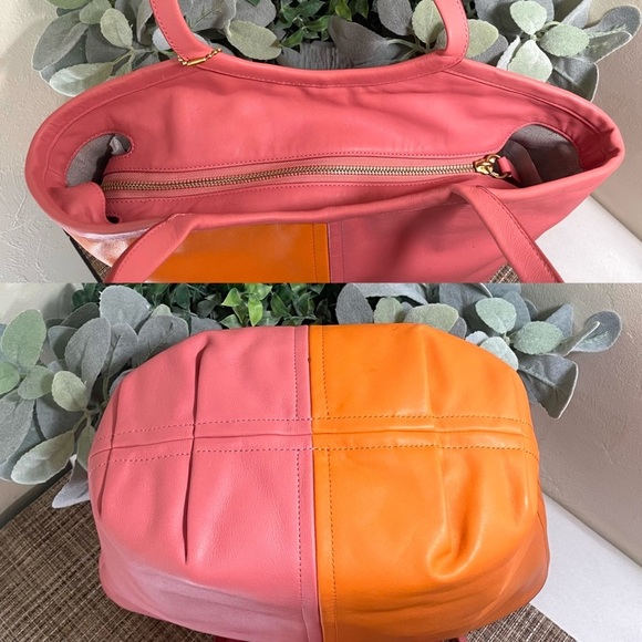 ❤️SOLD❤️NWT Coach Bea Tote in Colorblock Taffy, Orange, Multi C2594 - Picture 5 of 10
